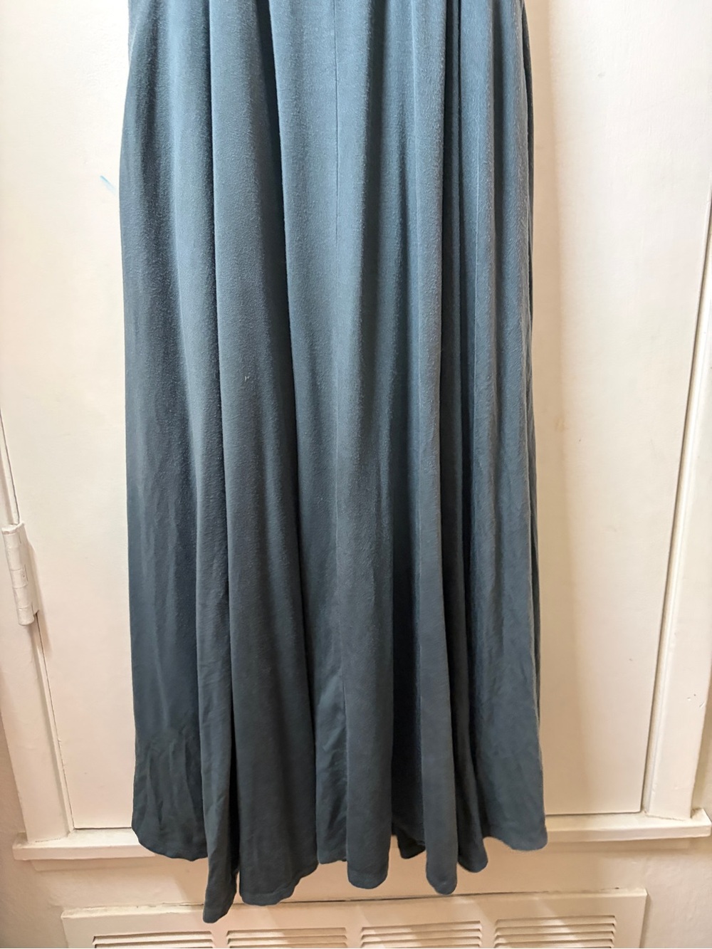 Quince Tencel Jersey Fit & Flare Dark Olive Green Sleeveless Cami Midi Dress M - Picture 8 of 14